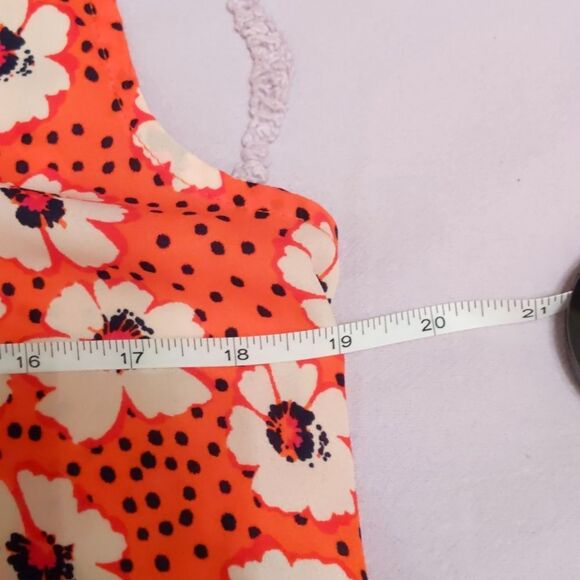 LOFT Sleeveless White Floral Dotted Blouse Size M - Picture 7 of 8